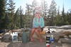 Paige Falk (paigefalk) > Rebecca at our first nights(their last nights) stay. They said the mosquitos weren't that bad, it appears that the heat made more hatch as we were out and it turns out they encounter horrendous mosquitos on their last days hike out like we did on the way in.