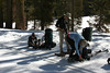 Paige Falk (paigefalk) > putting on the snowshoes at the junction with Dewey Point trail