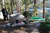Paige Falk (paigefalk) > Jeffreys home, minialmist tarp set-up does him just fine.