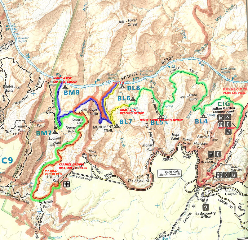 Paige Falk (paigefalk) > Here's our route, it's a bit confusing because we split up a couple times, but you get the idea.